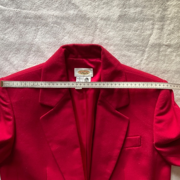 Talbots bright red wool jacket medium - Picture 10 of 16